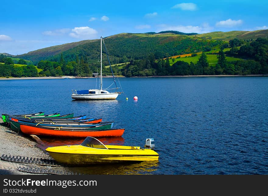 View of Lake Vyrnwy in Mid Wales. View of Lake Vyrnwy in Mid Wales