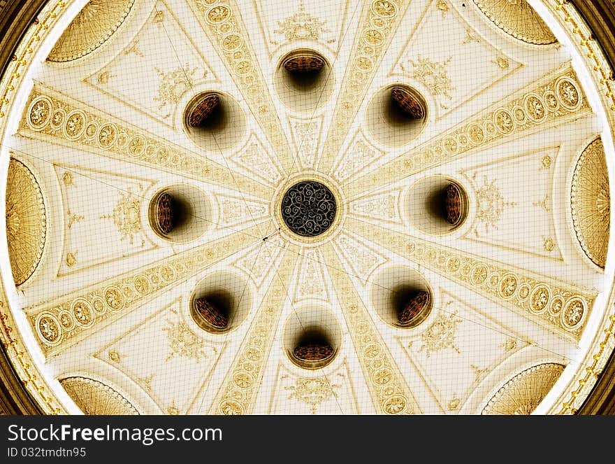 Inner part of the dome at night