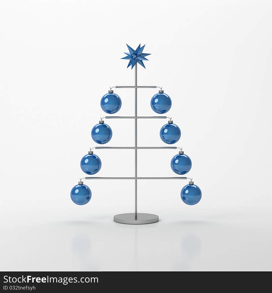 The stylized Christmas ornament in the form of the decorated fur-tree. The stylized Christmas ornament in the form of the decorated fur-tree