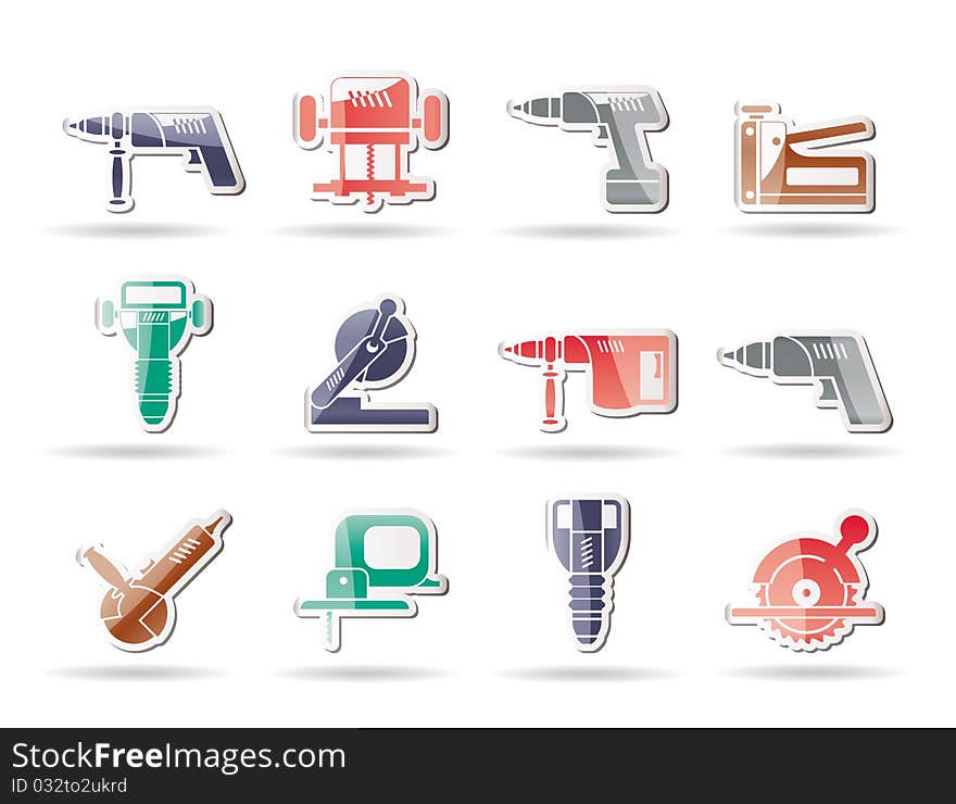 Building and Construction Tools icons - Vector Icon Set