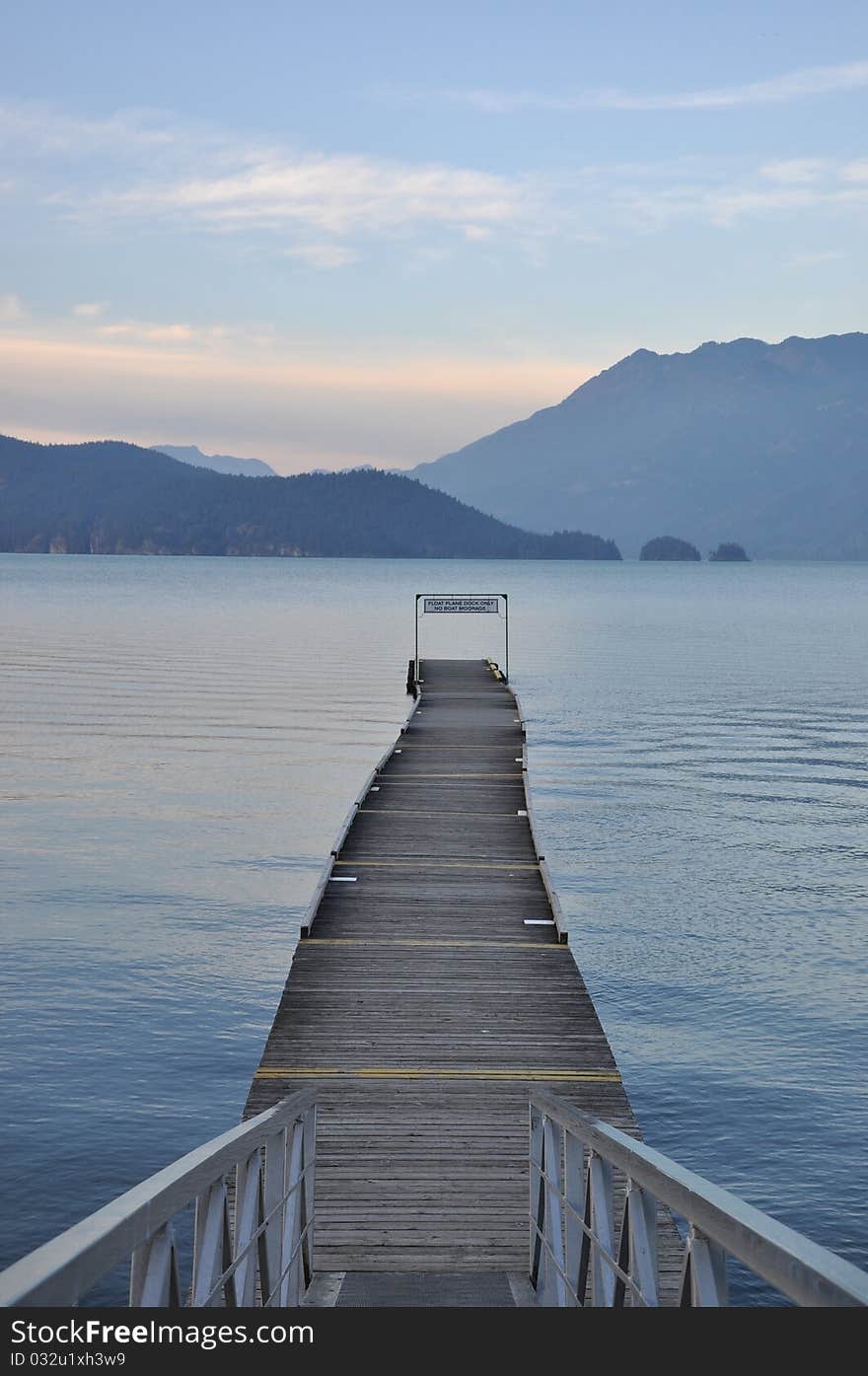 Famous Harrison Hot Springs lake view in BC Canada