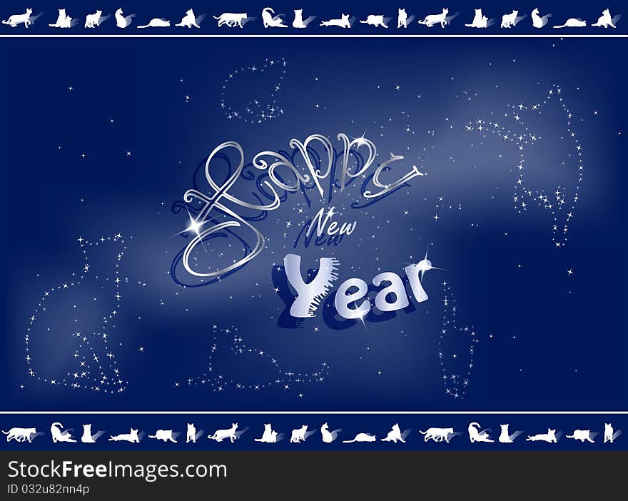 New Year greeting card