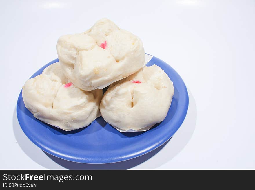 Steamed arranged on a plate.