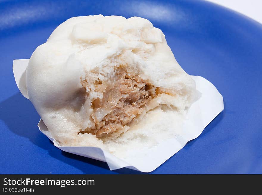 Add pork Steamed organized arrangement put the plate on a white background. Add pork Steamed organized arrangement put the plate on a white background.