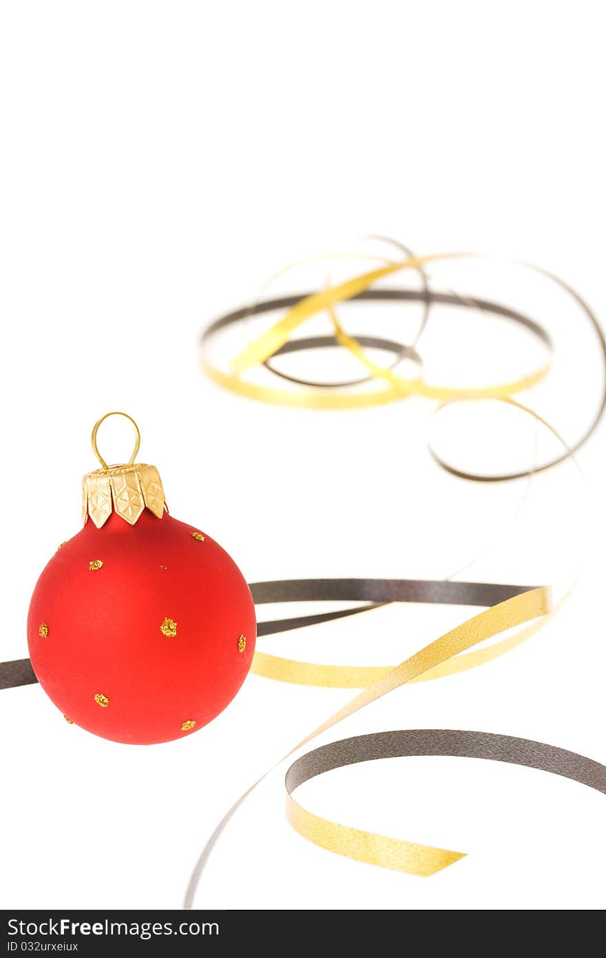 Christmas decorations isolated on white background