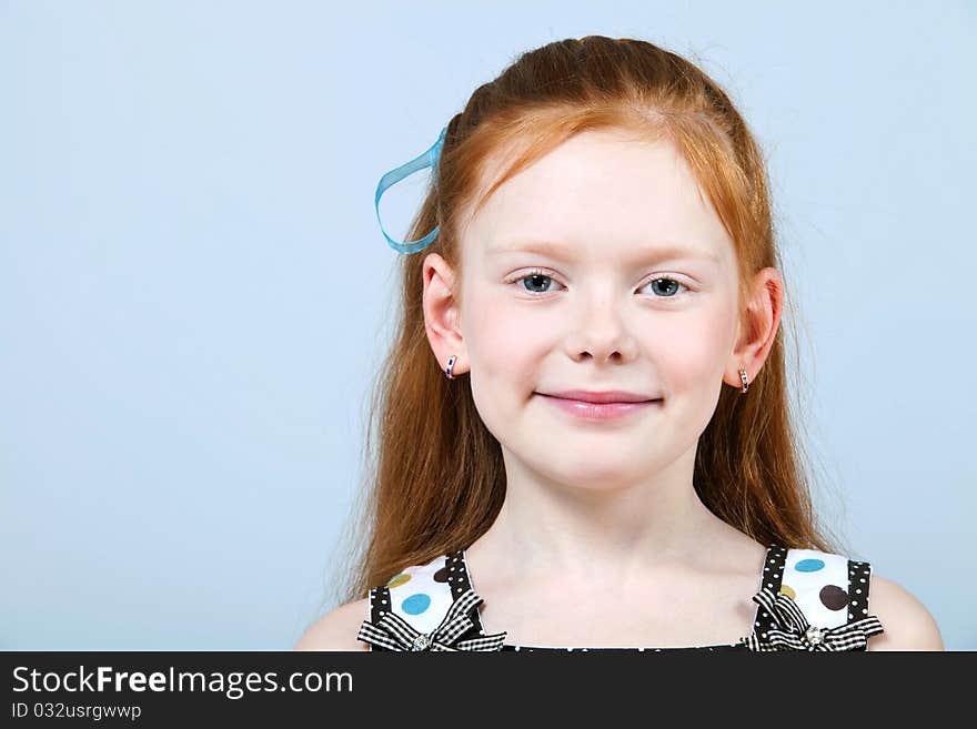 Portrait Of Trendy Red-haired Girl