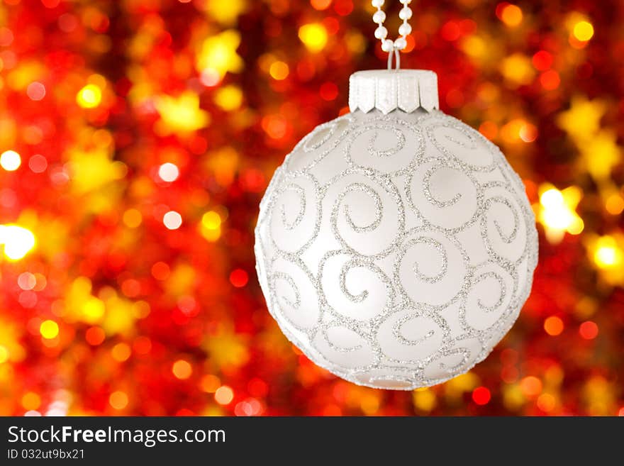 Christmas decorations on the blured background