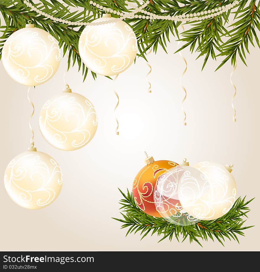 Gold, Red End Transparent Christmas Ball