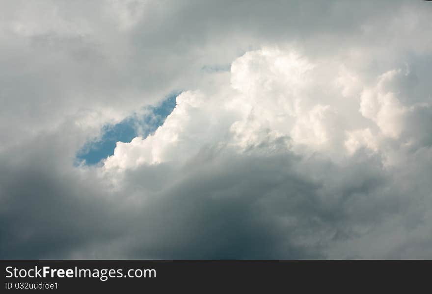 A dark cloudy sky before the storm