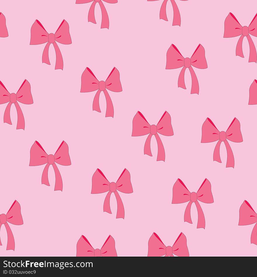 Seamless  background with bow