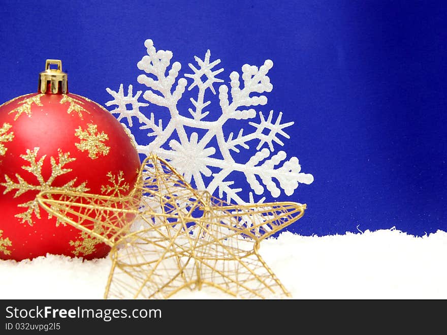 Christmas balls isolated on the white background