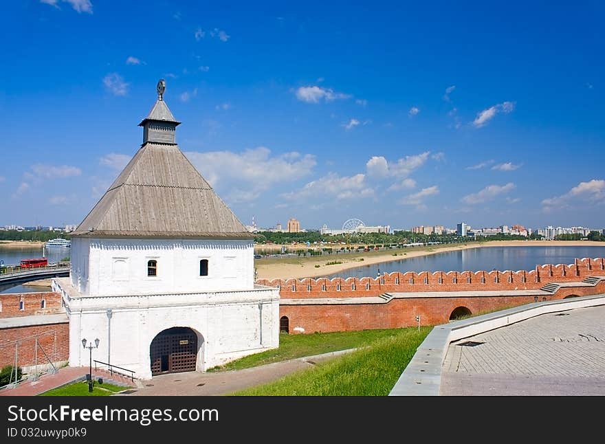 Tower And Wall Of Kazan Kremlin