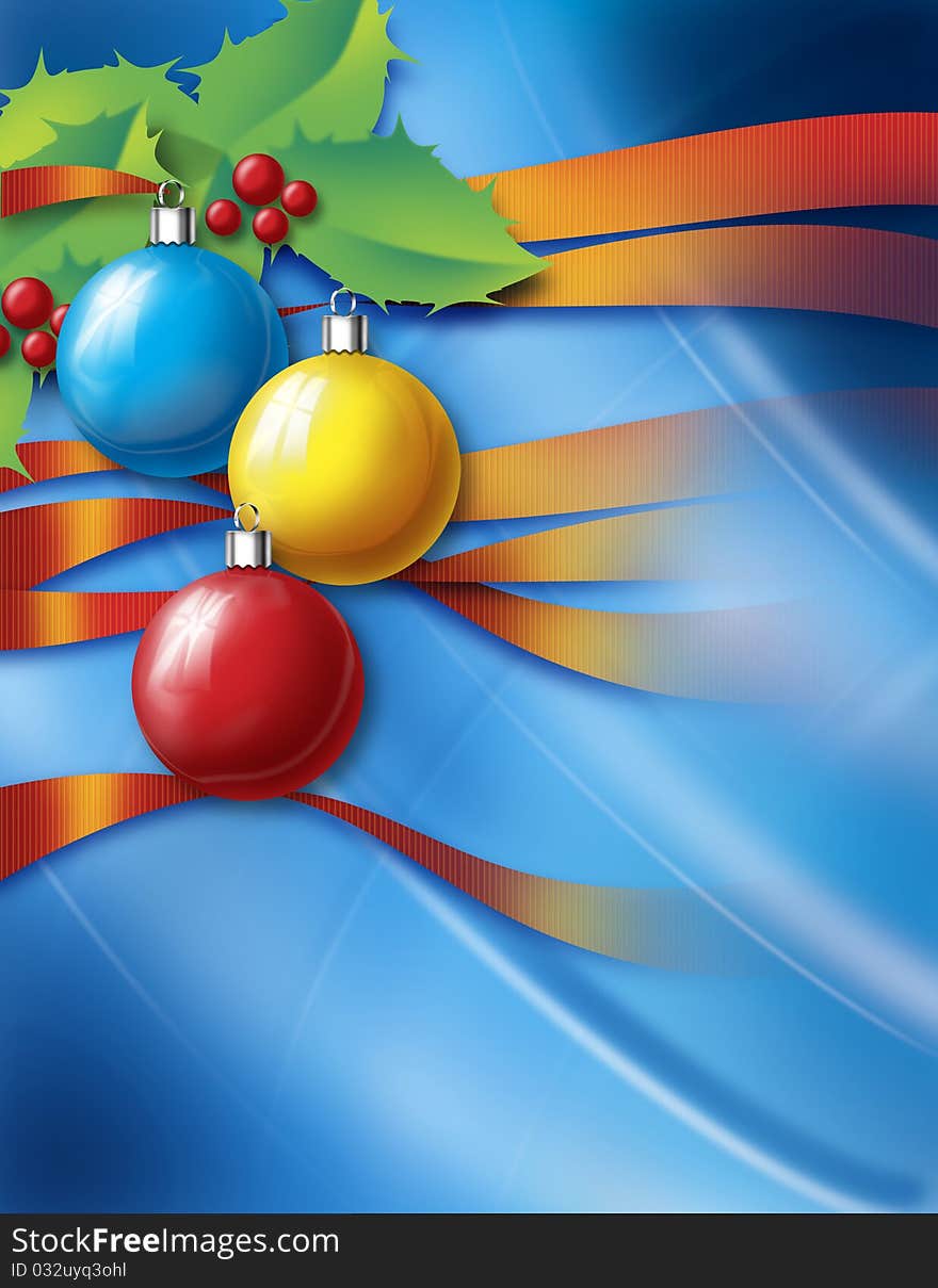 Christmas blue background