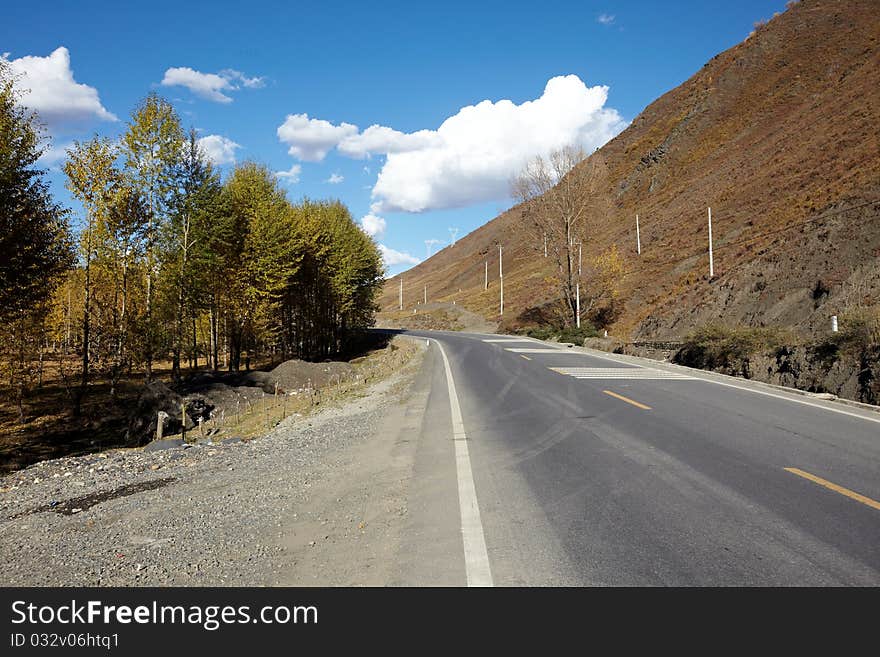 Rural road in chuanxi plateau