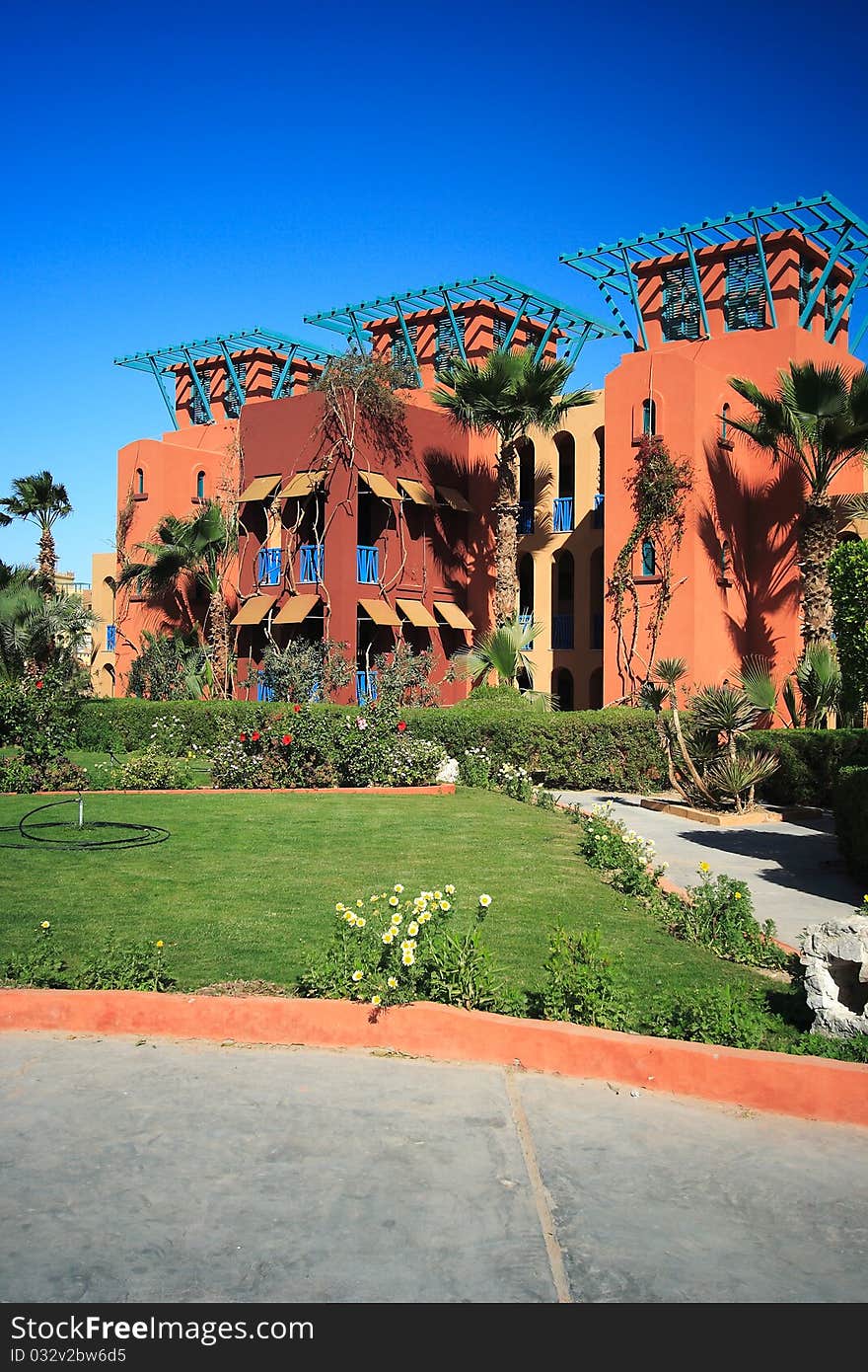 Beautiful view to El Gouna architecture.