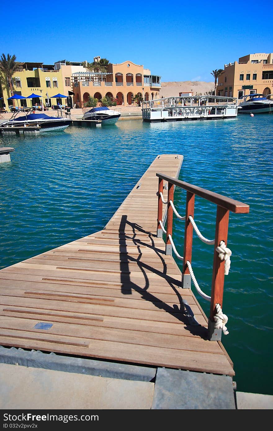 Luxury yachts at El Gouna, Egypt, on the Red Sea.