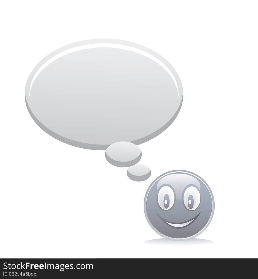 Grey smiley with speech bubbles