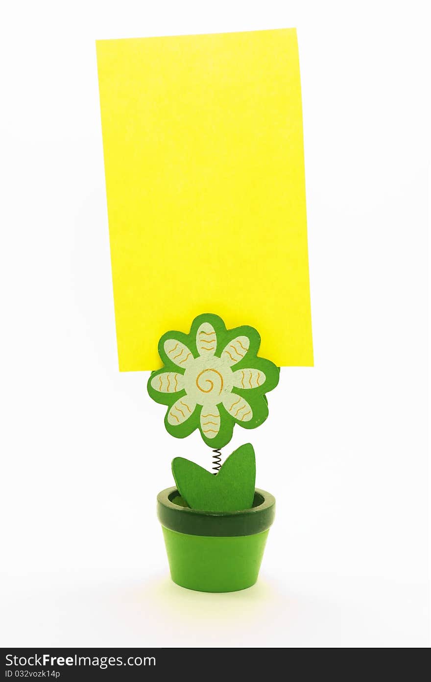 Postit held by flower-shaped clip