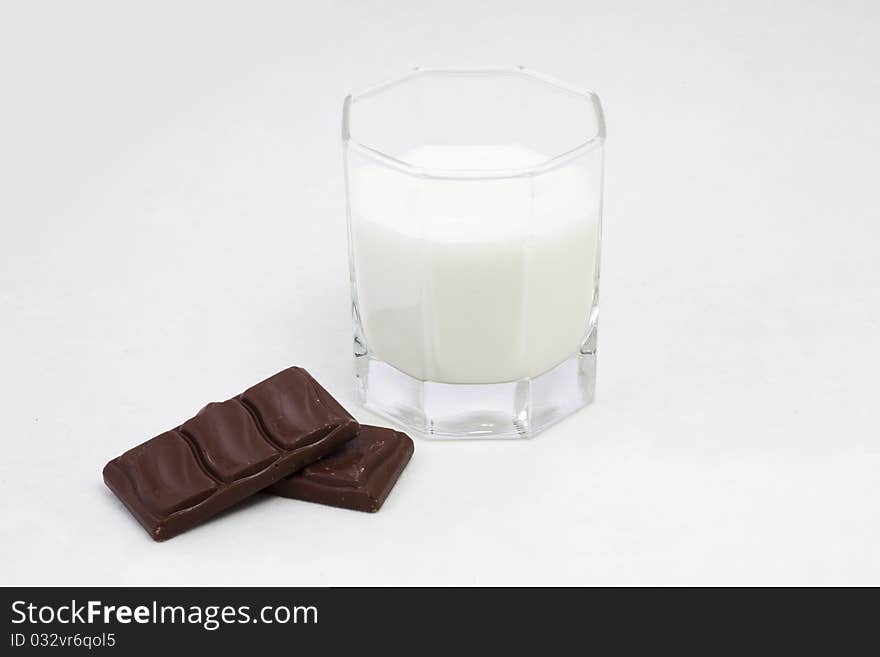 Glass Of Milk And Chocolate