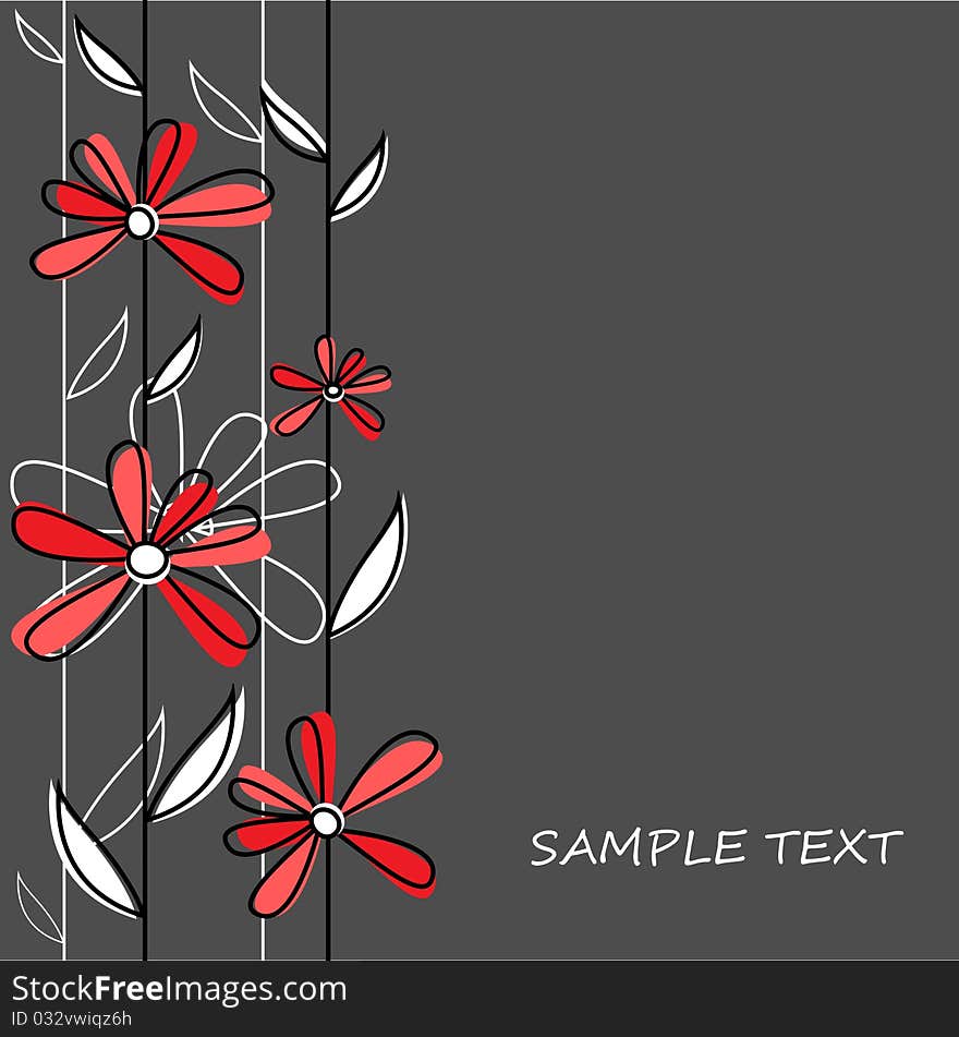 Abstract floral background vector illustration. Abstract floral background vector illustration