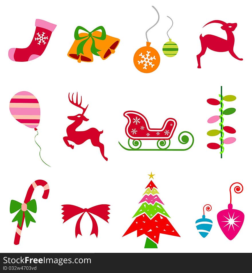 Decorative christmas design elements vector