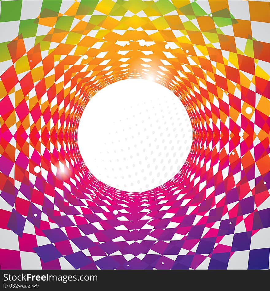 Vector abstract background as a tunnel