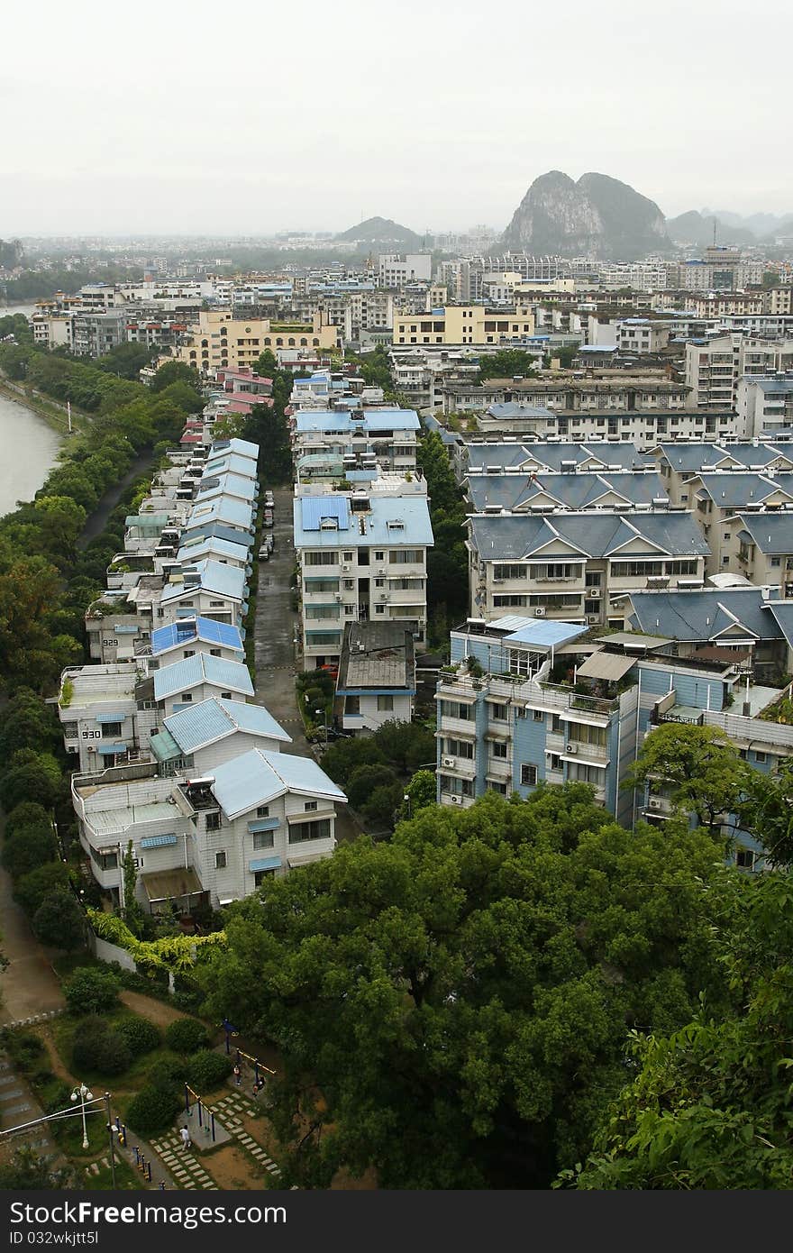 Aerial View of Guilin from Solitary Beauty Peak