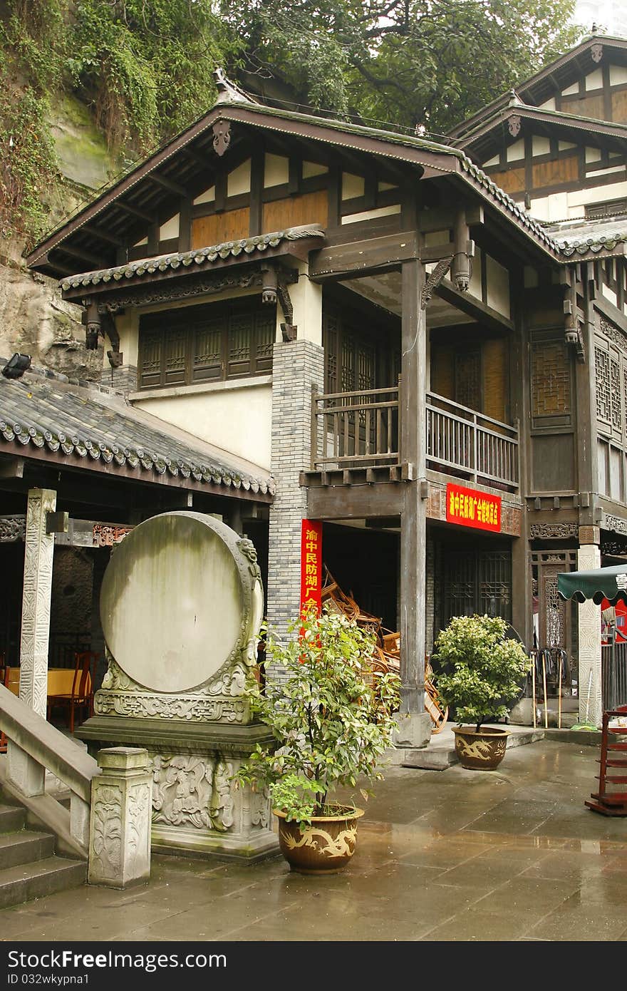 Entrance to the Yuwang Palace Complex in Chongqing, China