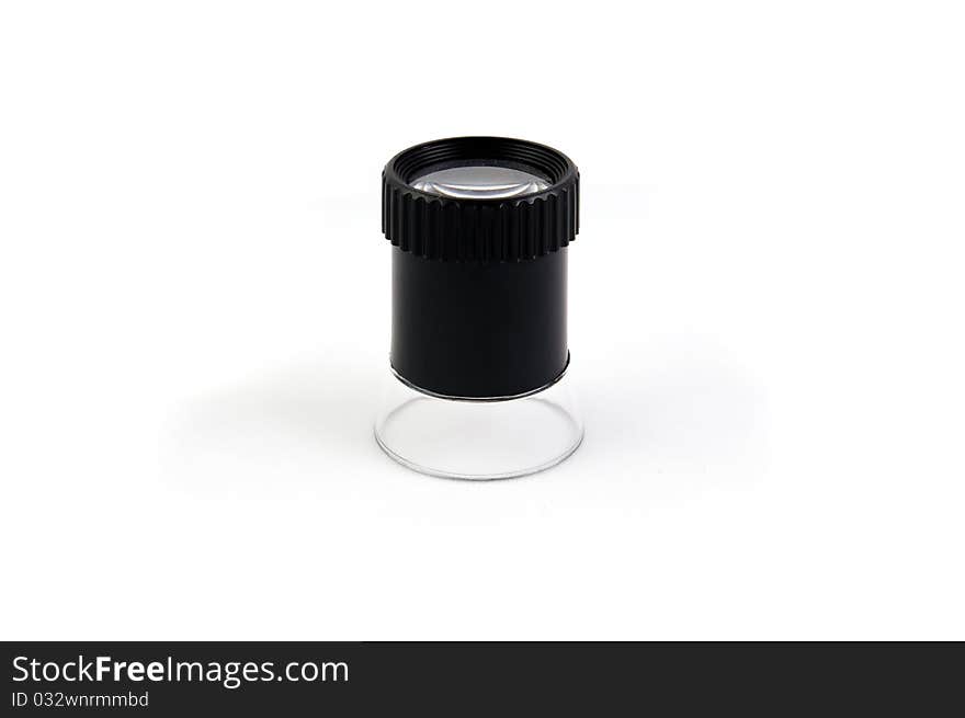 Photographic loupe  isolated on white