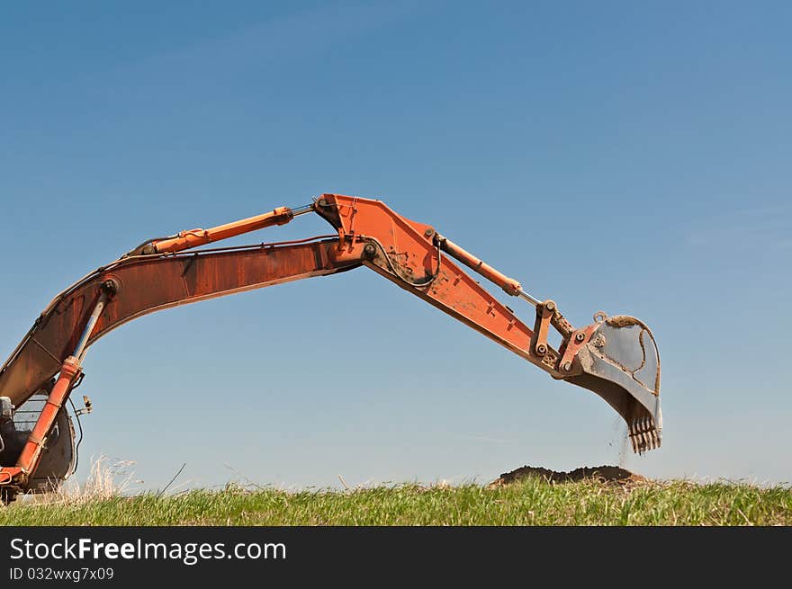 Hydraulic Excavator Arm and Bucket