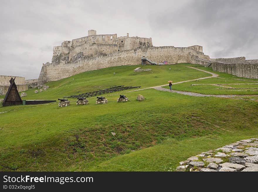 Old castle Spiss Hrad in Slovakia