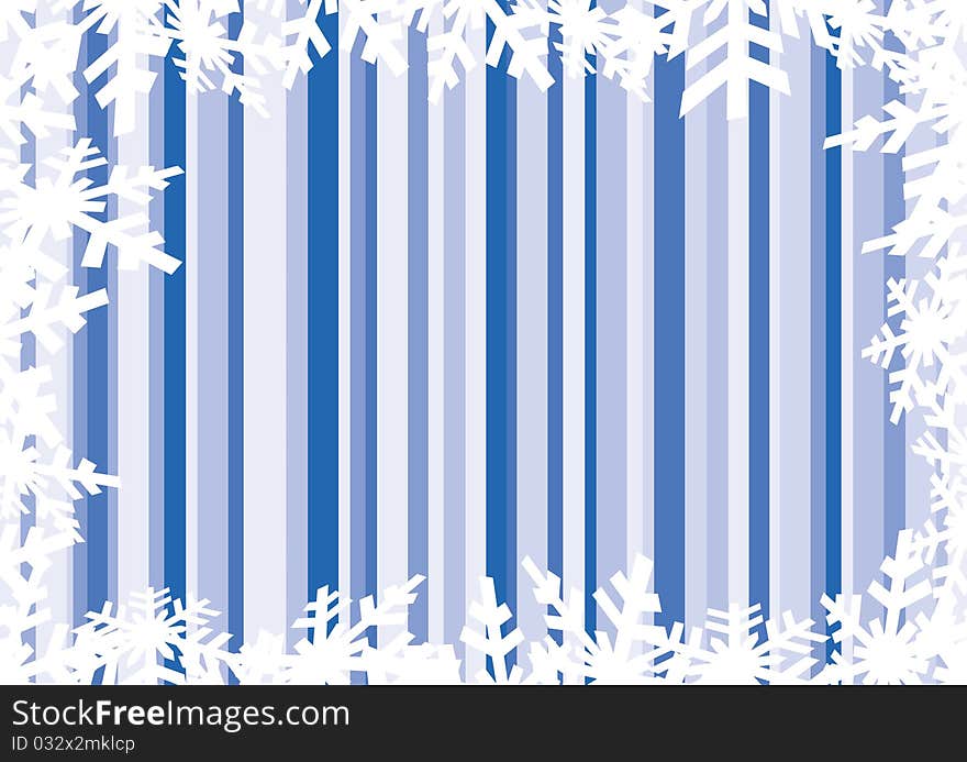 Set of snowflakes background