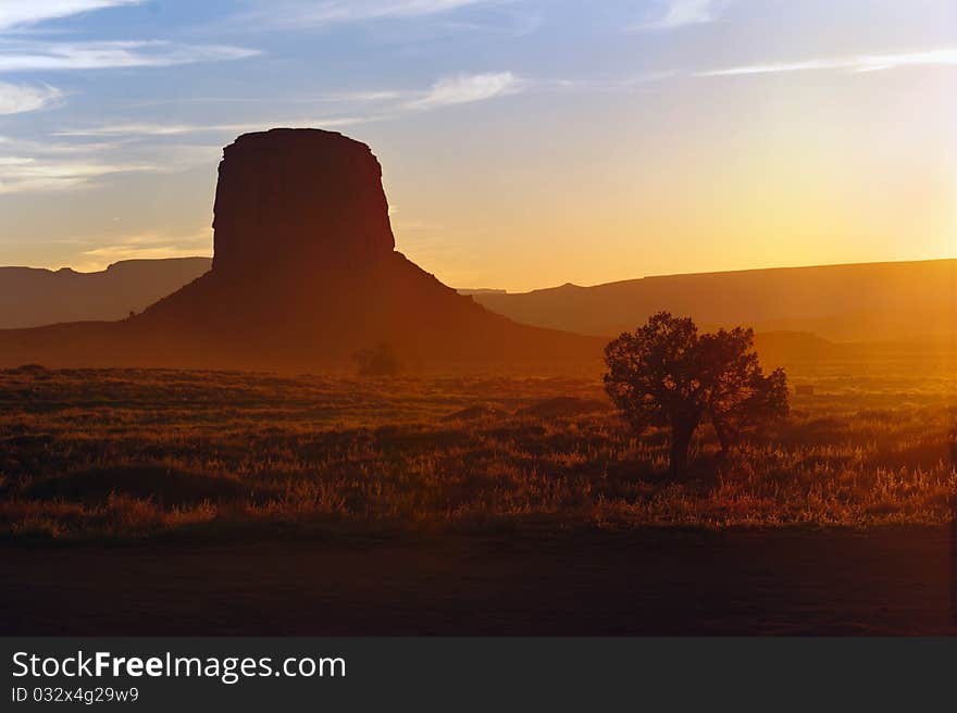 Beautiful sunset in Monument Valley, Utah. Beautiful sunset in Monument Valley, Utah