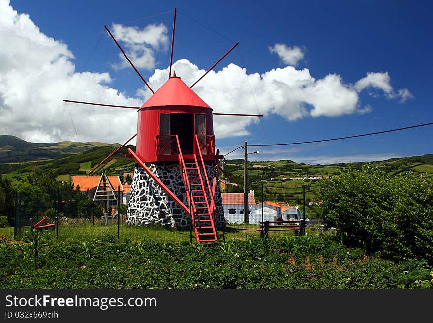 Old windmill on Faial island