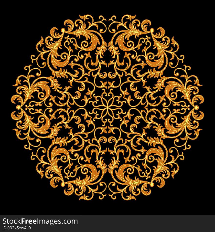 Vintage floral pattern. Vector illustration.