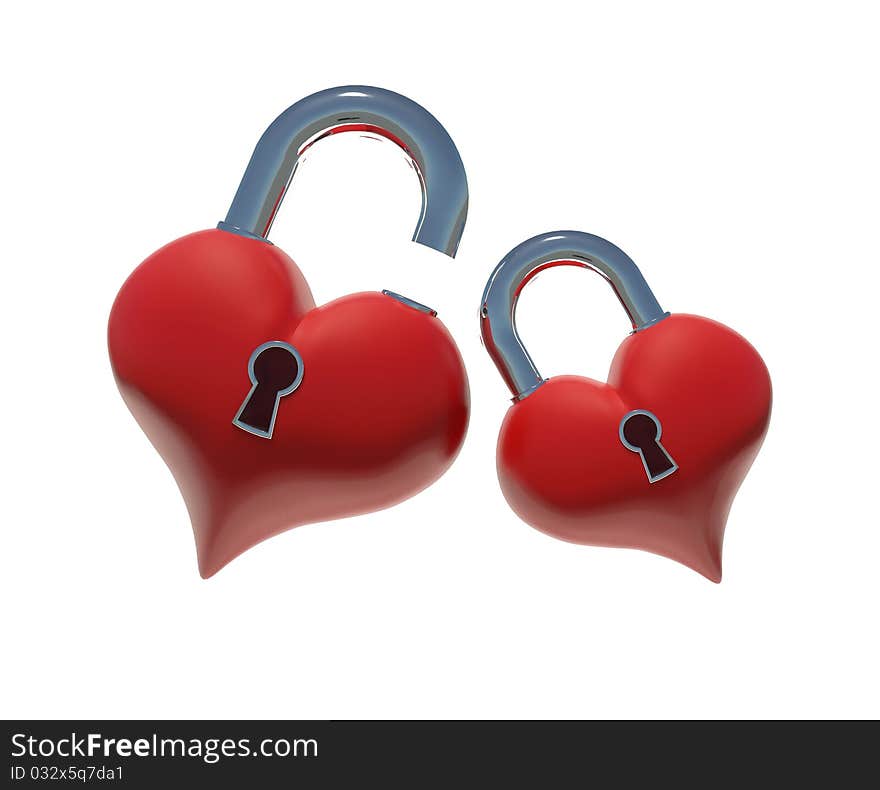 Two red the hearts unlock