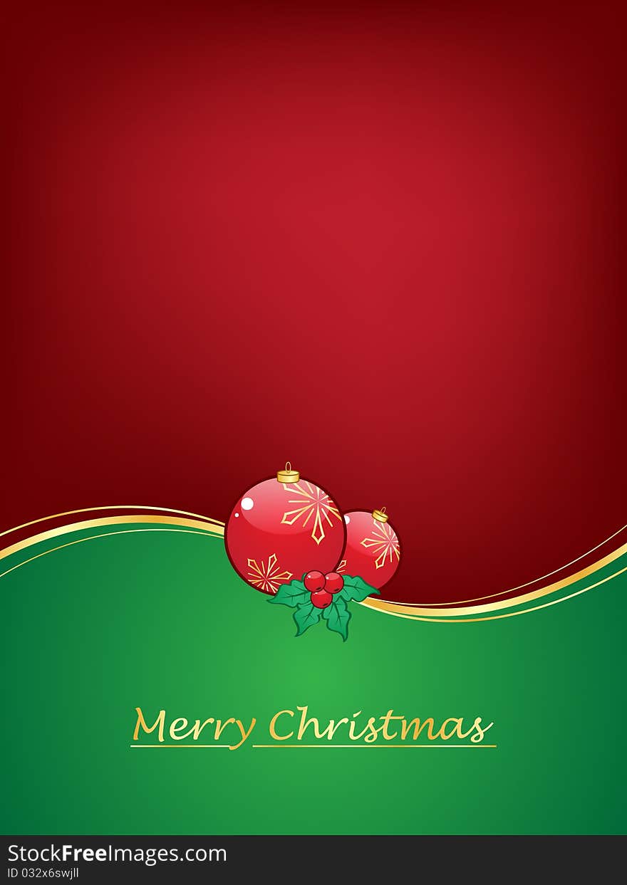 Christmas background with Christmas balls and place for your text
