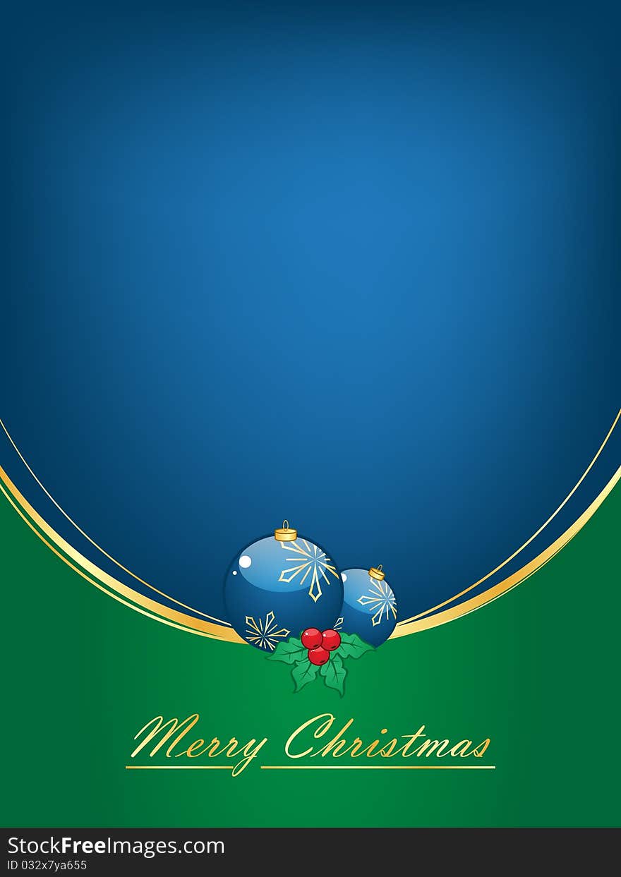 Christmas background with Christmas balls with place for your text