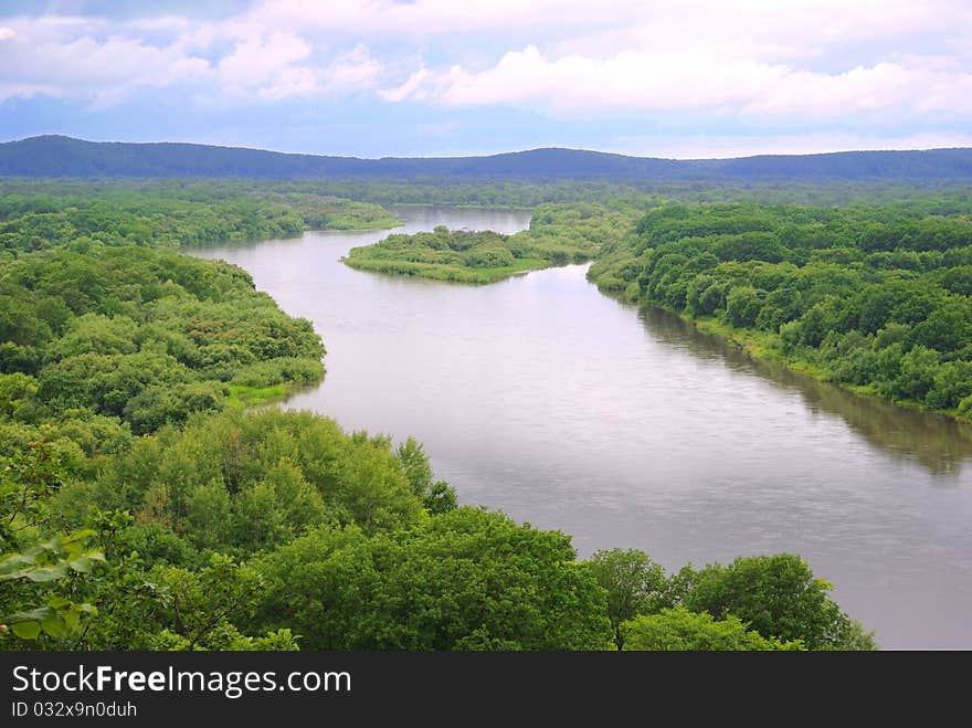 The river in the Far East Russia