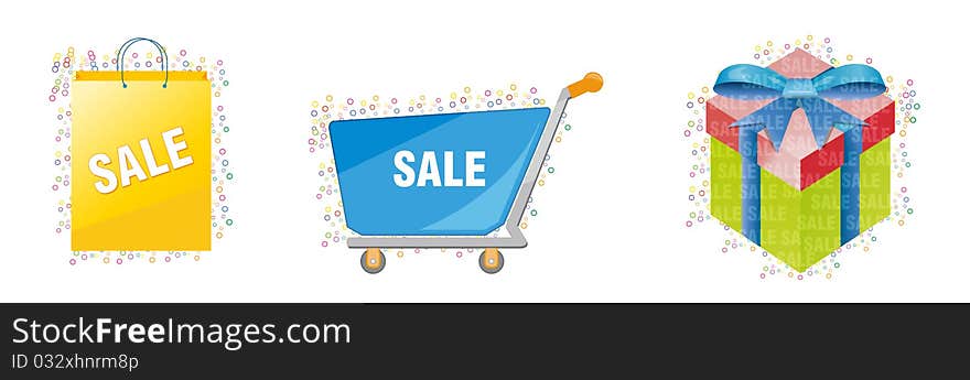 Shopping Cart Sale Material/vector