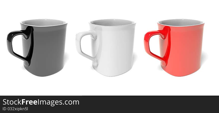 Three colored mug