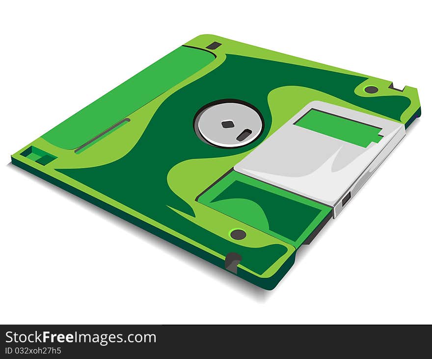 3d floppy disc. illustration