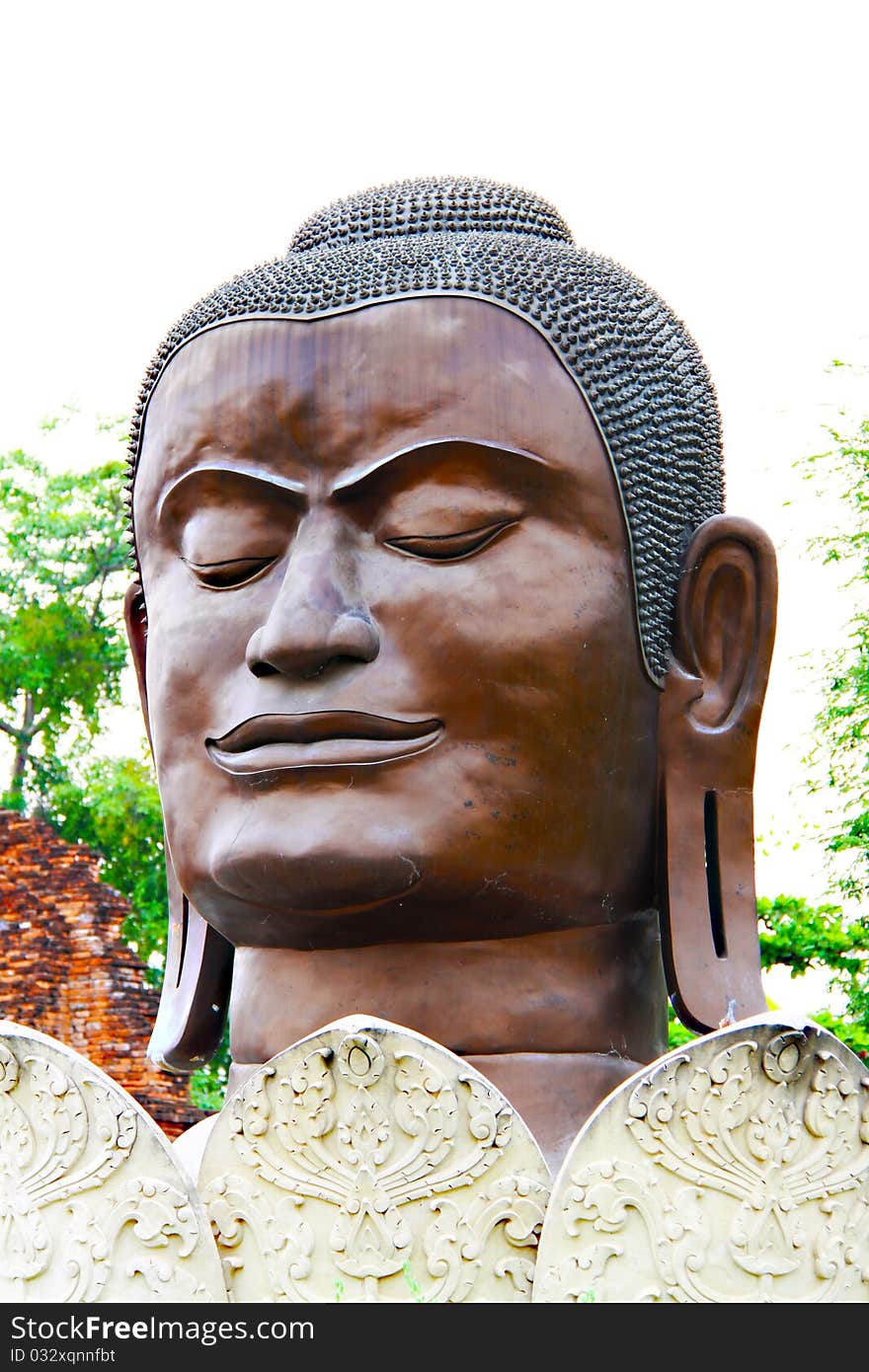 This is the Jayavarman 7 buddha sculpture ,Ayutthaya thailand