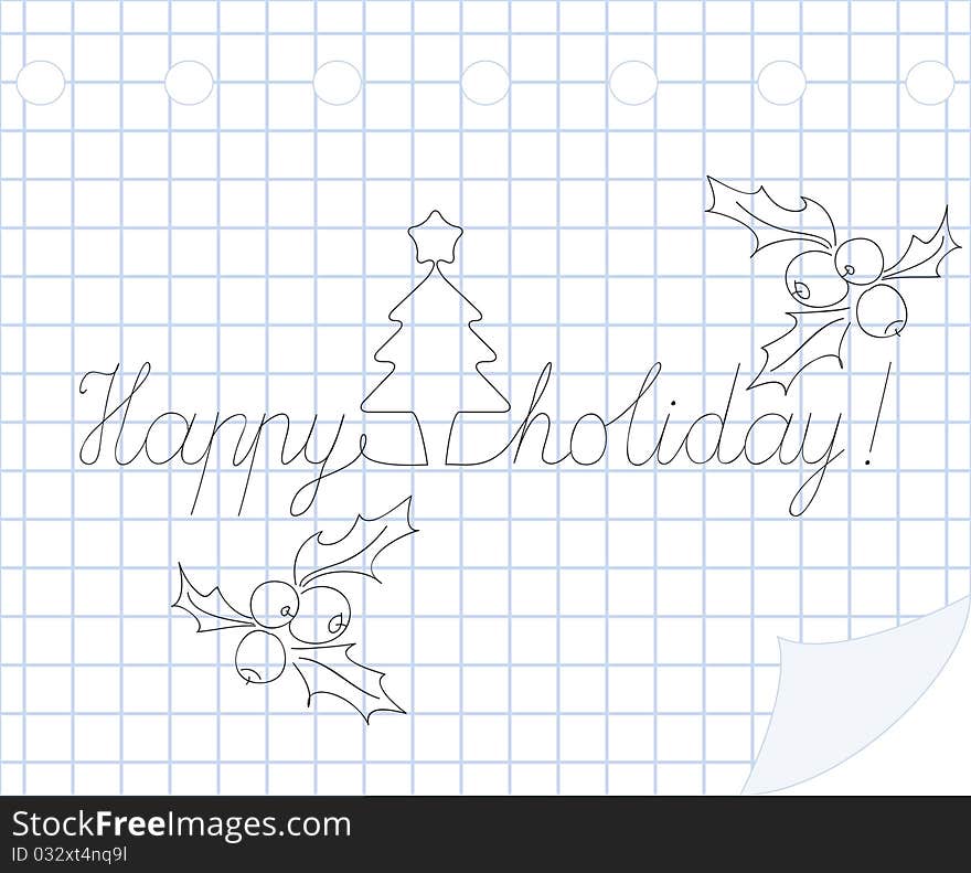 Happy holiday. Hand drawn illustration