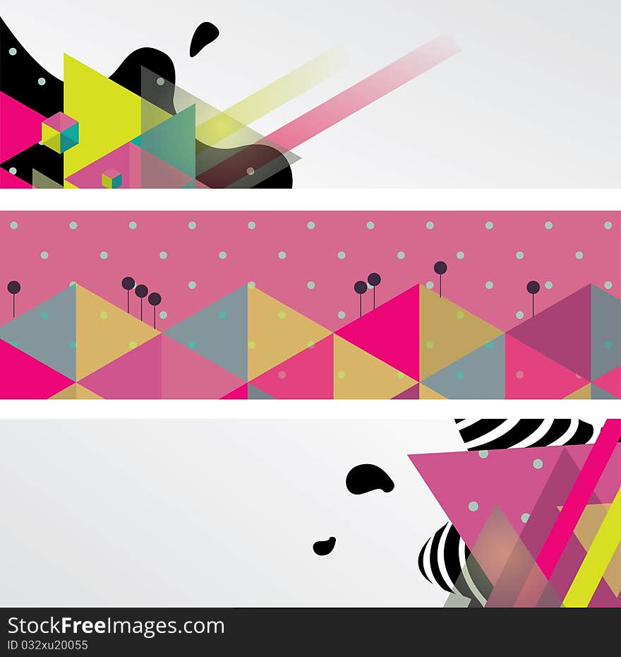 Abstract horizontal banners