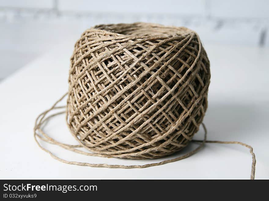 A ball of crude string