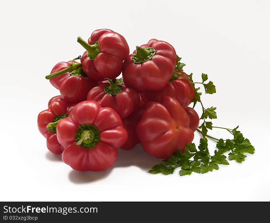 Some sweet pepper with parsley