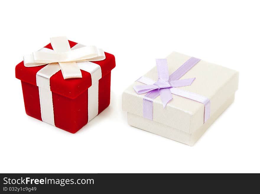 Two gift box isolated on white background