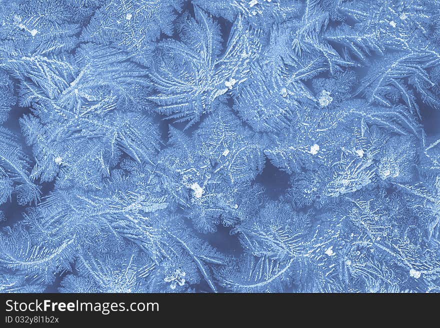 Ice crystals on a window. Ice crystals on a window