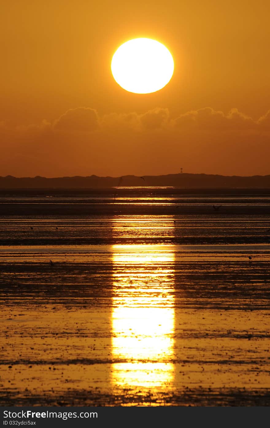 Sunset a the north sea